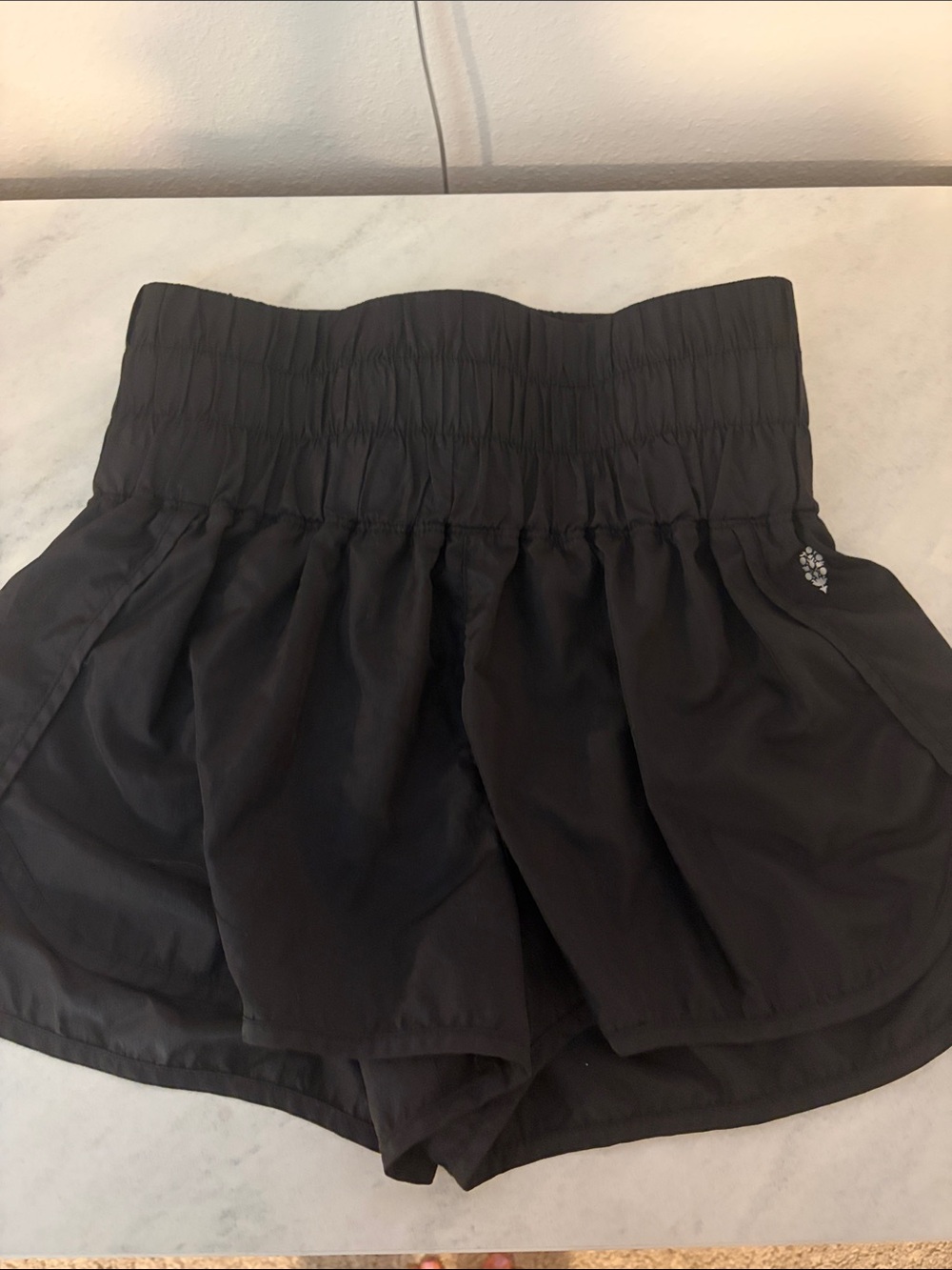 Free people Black Women’s High-Waist Smocked Shorts